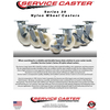 Service Caster 8 Inch Nylon Swivel Caster with Roller Bearing and Swivel Lock SCC-30CS820-NYR-BSL